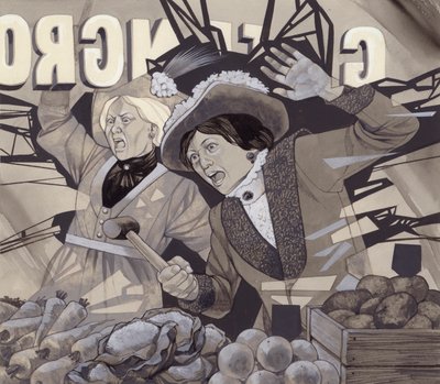 Suffragetten, die Fenster zerbrechen von Richard Hook