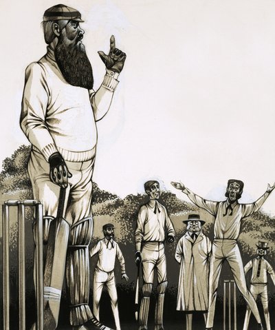 Der große W G Grace am Schlag von Richard Hook