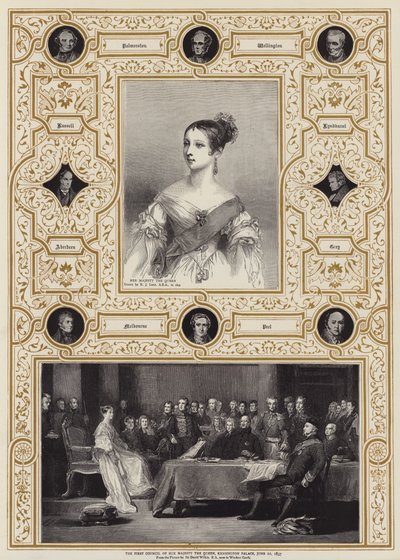 Der erste Rat Ihrer Majestät der Königin, Kensington Palace, 20. Juni 1837 von Richard James Lane