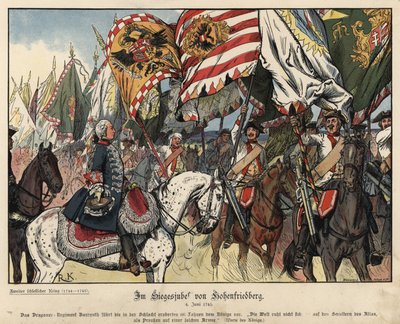 Feiern des Sieges in der Schlacht bei Hohenfriedeberg von Richard Knoetel