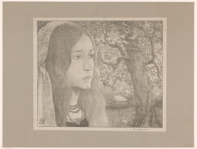 Helga, die vor sich hin schaut von Richard Nicolaüs Roland Holst (signed by artist)