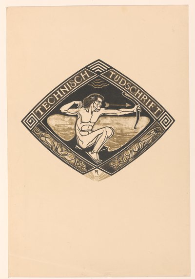 Umschlagentwurf für: Technisch Tijdschrift, 1914 von Richard Nicolaüs Roland Holst