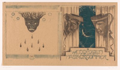 Umschlagentwurf für: Wendingen, Maskernummer, 1920 von Richard Nicolaüs Roland Holst