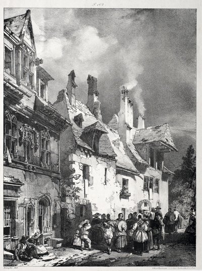 Straße am Stadtrand von Besançon, Frankreich von Richard Parkes Bonington