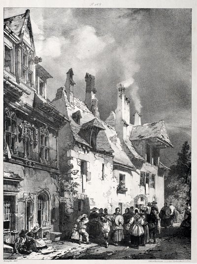 Straße am Stadtrand von Besançon, Frankreich von Richard Parkes Bonington