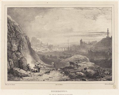 Edinburgh von der Kapelle Saint-Antoine aus gesehen von Richard Parkes Bonington after Francois Alexandre Pernot