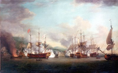 Die Eroberung von Port Louis (Haiti) am 8. März. von Richard Paton