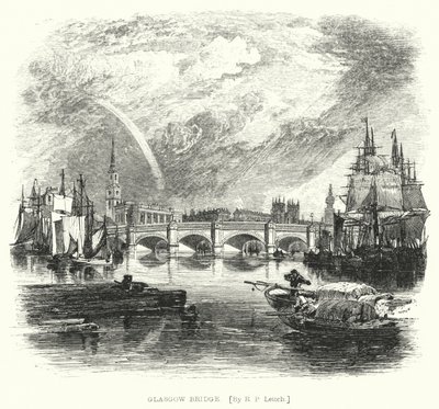 Glasgow Brücke (Stich) von Richard Principal (after) Leitch