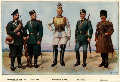 Typen der russischen Armee, 1919 von Richard Simkin