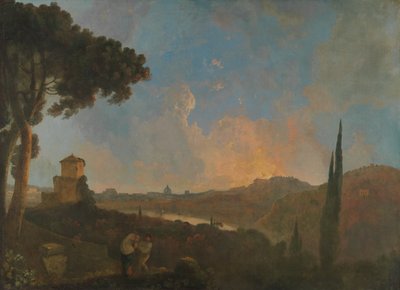 Ein Blick auf den Tiber mit Rom in der Ferne von Richard Wilson