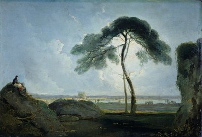 Italienische Landschaft mit Steinkiefer von Richard Wilson