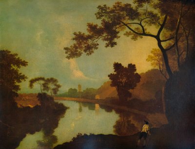 Flusslandschaft mit Figur am Ufer, ca. 1779, 1938 von Richard Wilson