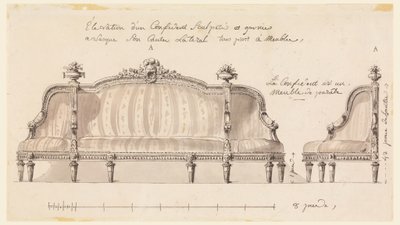 Entwurf für einen Beichtstuhl, ca. 1780 von Richard de Lalonde