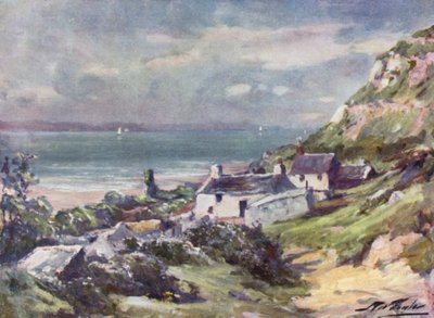 Altes Cottage und Ruinen der Abtei, Great Orme
