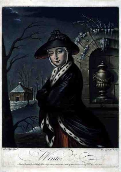 Winter, graviert von C. Corbutt, veröffentlicht von Robert Sayer von Robert (after) Pyle
