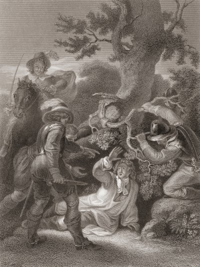 Herzog von Monmouth nach der Schlacht von Sedgemoor gefangen. Aus der Geschichte Englands, veröffentlicht 1859. von Robert (after) Smirke