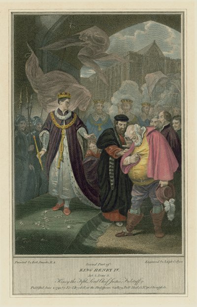Shakespeares König Heinrich IV, Teil 2, Akt V, Szene 5 - Falstaff von Robert (after) Smirke