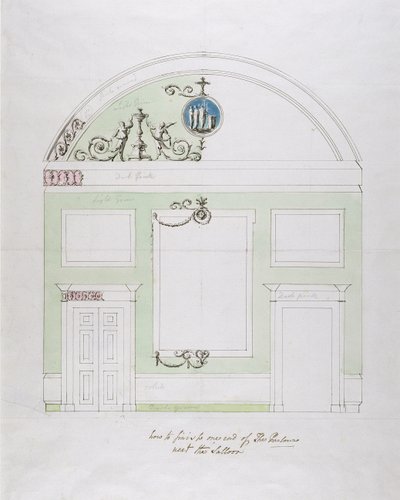Entwurf für die Endwand des Speisesaals, Headfort House von Robert Adam