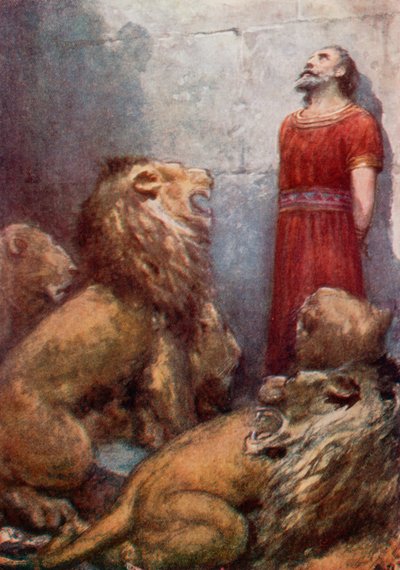 Daniel in der Löwengrube von Robert Ambrose (after) Dudley