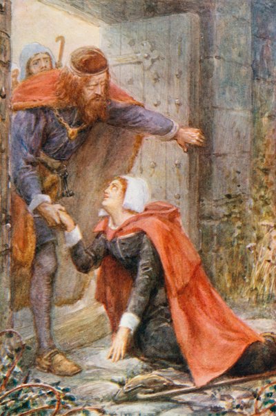 Barmherzigkeit am Wicket-Tor (Farblithografie) von Robert Ambrose (after) Dudley