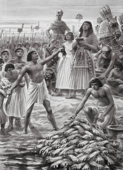 Zählen der von den Toten abgeschnittenen Hände (Lithografie) von Robert Ambrose Dudley