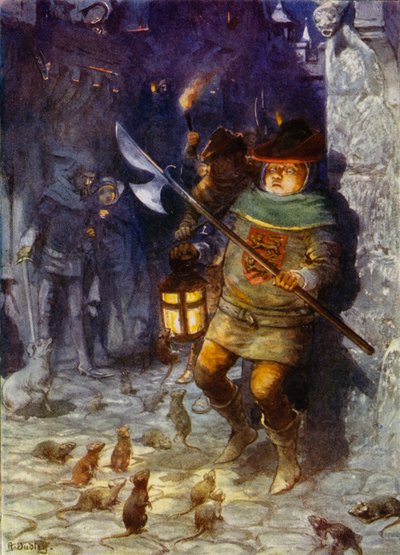 Illustration für Robert Brownings Rattenfänger von Hameln von Robert Ambrose Dudley