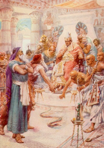 Moses und Aaron vor dem Pharao von Robert Ambrose Dudley