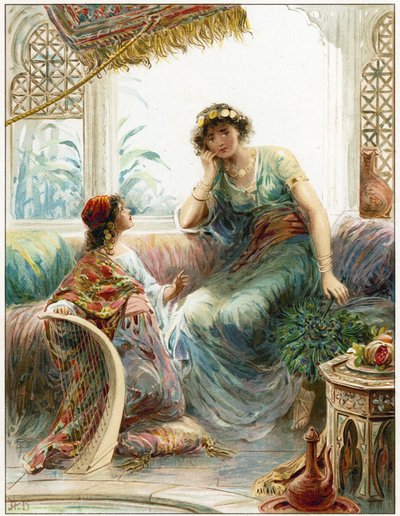 Das gefangene Mädchen und Naamans Frau von Robert Ambrose Dudley