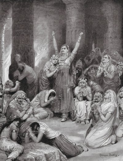 Die Rajput-Zeremonie von Jauhar (Holocaust) von Robert Ambrose Dudley