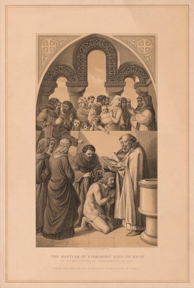 Die Taufe von Ethelbert, König von Kent, 597 von Robert Anderson