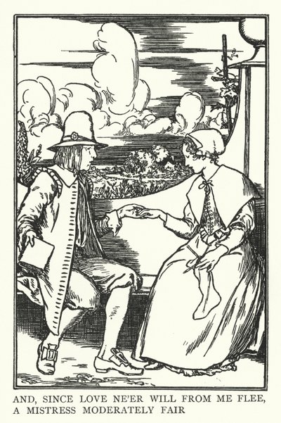 Und da die Liebe niemals von mir fliehen wird, eine mäßig schöne Geliebte von Robert Anning Bell
