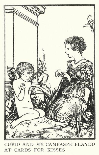 Cupid und mein Campaspe spielten Karten um Küsse von Robert Anning Bell