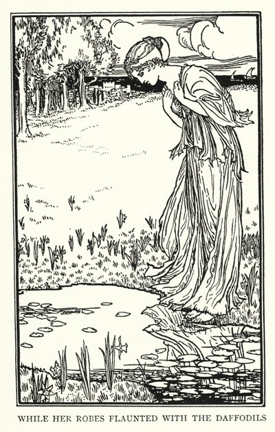 Illustration für Gedichte von John Keats: Lamia (Lithografie) von Robert Anning Bell
