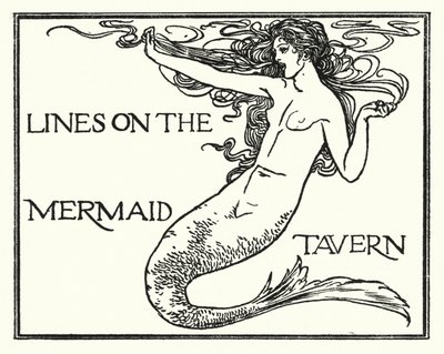 Illustration für Gedichte von John Keats: Zeilen in der Mermaid Tavern (Lithografie) von Robert Anning Bell