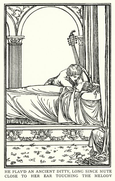 Illustration für Gedichte von John Keats: Der Abend von St. Agnes von Robert Anning Bell