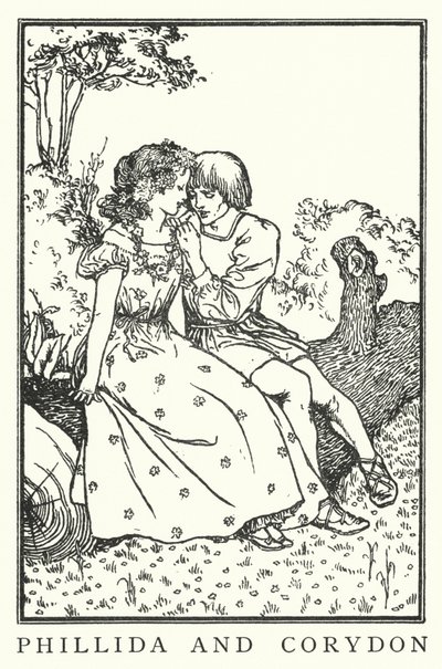 Phillida und Corydon von Robert Anning Bell