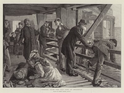 Angeln vom alten Pier in Brighton von Robert Barnes