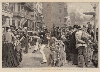 Harmonie am Meer, eine Morgenaufführung der unvermeidlichen und immer beliebten Nigger-Truppe von Robert Barnes