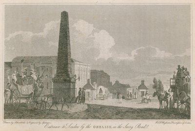 Eingang nach London durch den Obelisken in der Surrey Road von Robert Blemell Schnebbelie