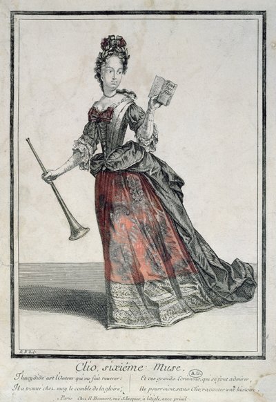 Clio, Muse der epischen Dichtung und Geschichte von Robert Bonnart