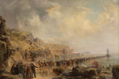 Landung des Uferendes des Atlantikkabels, 1866 von Robert Charles Dudley