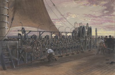 Die Auslegemaschine im Heck der Great Eastern, 1865 von Robert Charles Dudley