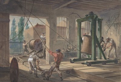 Die Rollen von Guttapercha-bedecktem Leitungsdraht in Tanks bei den Werken, 1865-66 von Robert Charles Dudley