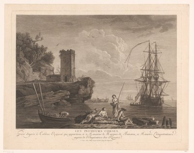 Meeresansicht mit Fischern von Robert Daudet (II) (attributed to)