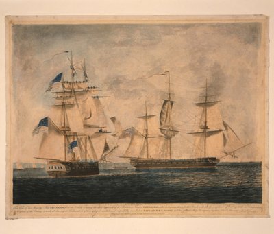 HMS Shannon erobert USS Chesapeake, 1. Juni 1813 von Robert Dodd