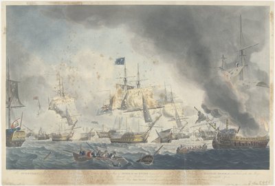 Schlacht bei Kamperduin (1797): Niederlage der Batavischen Flotte von Robert Dodd