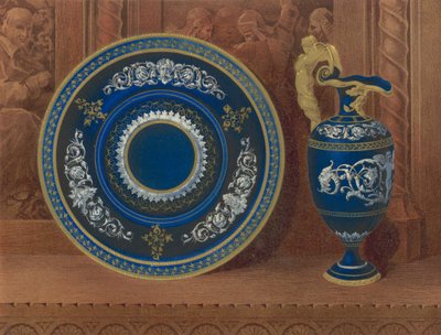 Porzellan-Kanne und Plateau, präsentiert von Earl Spencer von Robert Dudley