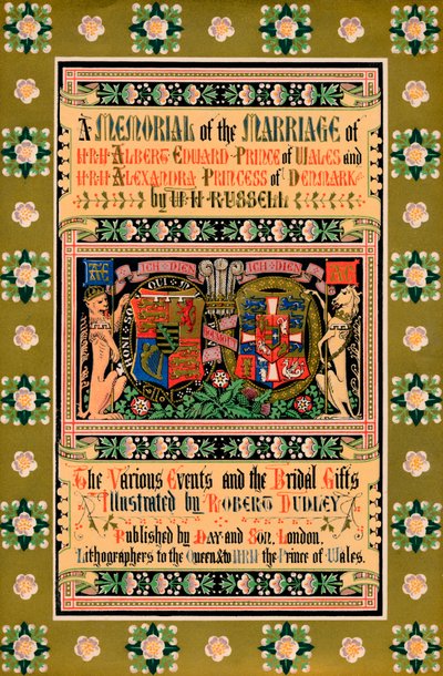 Das Cover von Ein Denkmal der Hochzeit von HRH Albert Edward Prinz von Wales, 1863 von Robert Dudley