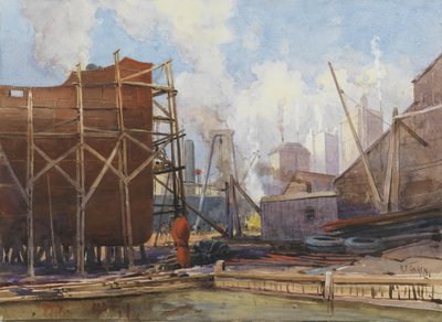 Schiffbau in Toronto, 1918 von Robert Ford Gagen