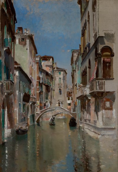 Kanal in Venedig, San Trovaso Viertel von Robert Frederick Blum